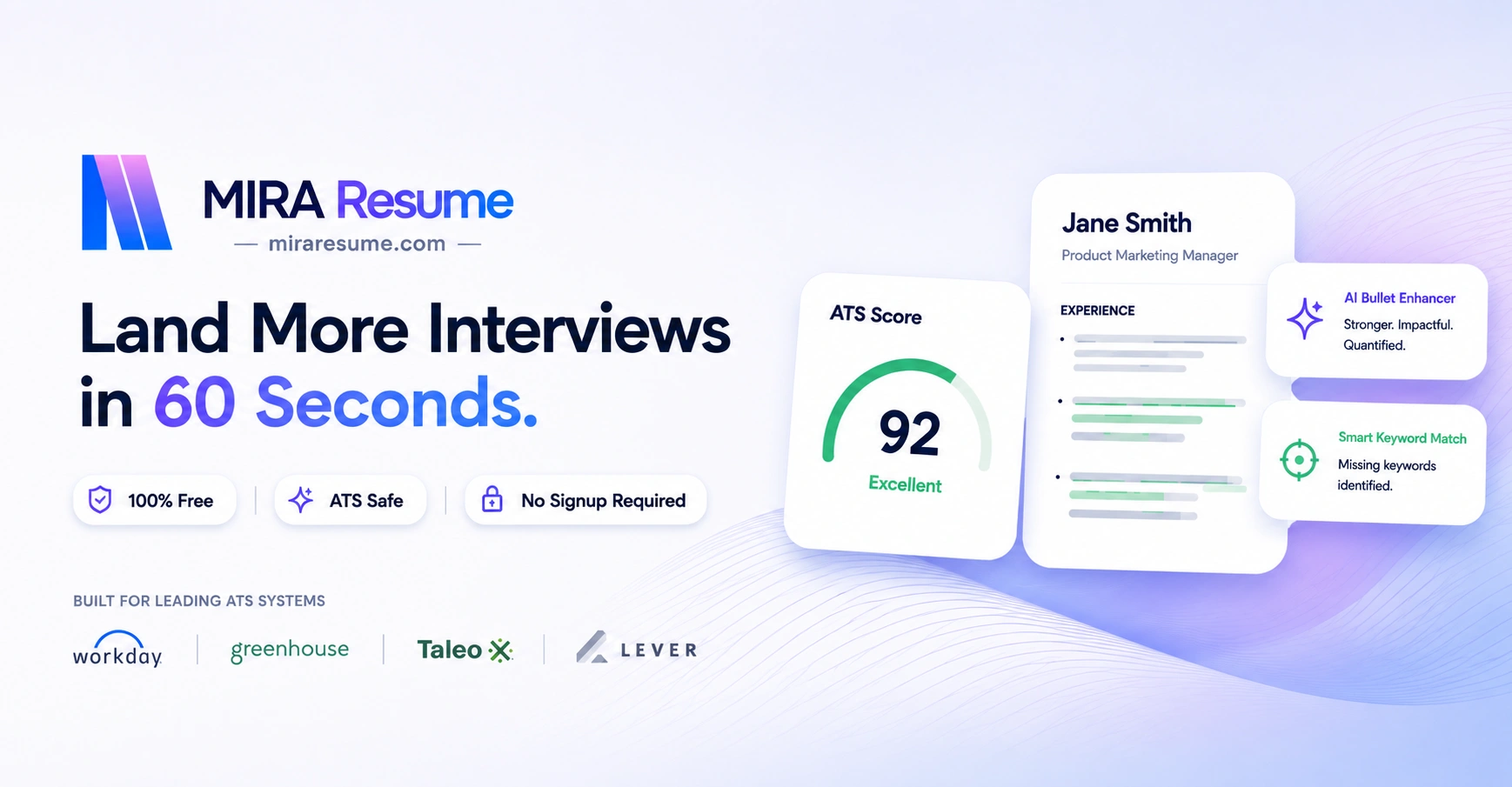 Mira Resume ATS Checker Overview